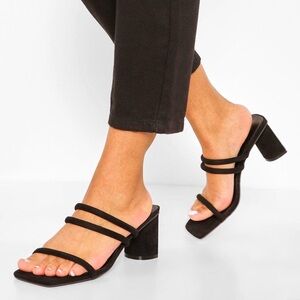 Boohoo Strappy Block Heel